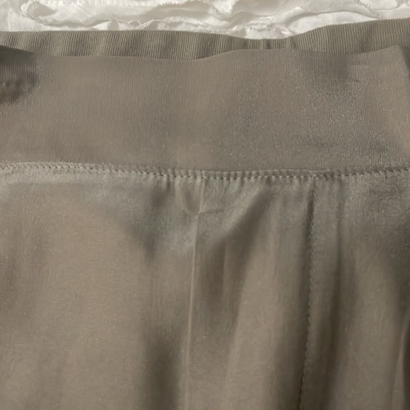 ATM 100% silk gray joggers with blue stripes. Flat front elastic back and hem. - Picture 12 of 15